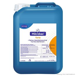 Ηartmann Mikrobac® forte Απολυμαντικό Καθαρισμού Επιφάνειων Συμπικνωμένο 5LT HARTMANN Χημικά- Πρώτες Υλες