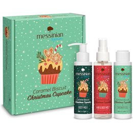 Messinian Spa XMS Box Caramel-Biscuit Cupcake Σετ Περιποίησης για Καθαρισμό Σώματος & Ενυδάτωση 3τμχ MESSINIAN SPA Πακέτα