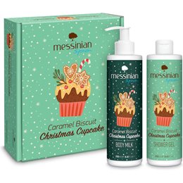 Messinian Spa XSM Box Caramel Biscuit Christmas Cupcake Shower Gel 250ml & Body Milk 250ml MESSINIAN SPA Πακέτα