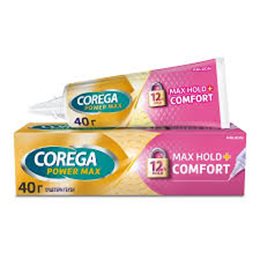 Corega Power Max Hold + Comfort Στερεωτική Κρέμα Τεχνητής Οδοντοστοιχίας 40g COREGA Τεχνητή Οδοντοστοιχία