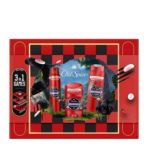 Old Spice NightPanther Stick 50ml+3-1Shampoo&Shower Gel 250ml+Deo Spray 150ml+Boxplay