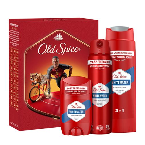 Old Spice Promo WhiteWater Αποσμητικό Στικ 50ml & Αφρόλουτρο & Σαμπουάν 250ml &Αποσμητικό Σπρέι150ml