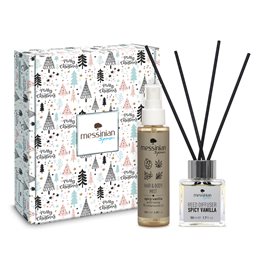 Messinian Spa Xms Box Αρωματικό Χώρου Spicy Vanilla 50ml + Hair & Body Mist Spicy Vanilla 100ml MESSINIAN SPA Πακέτα