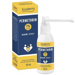 Boderm Permethrin Hair Spray - Αγωγή Για Απομάκρυνση Της Ψείρας, 60ml  Αντιφθειρικά