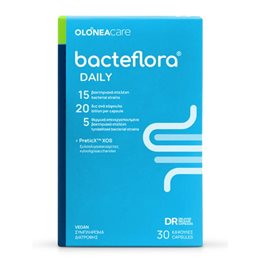 Olonea Bacteflora Daily με Προβιοτικά και Πρεβιοτικά για Κάθε Ημέρα 30 φυτικές κάψουλες BACTEFLORA Στομάχι-Έντερο