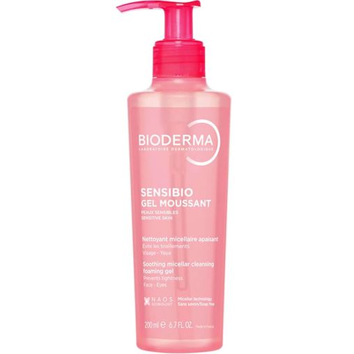 Bioderma Sensibio Gel Moussant Καταπραϋντικό Ήπιο Τζελ Καθαρισμού για Ευαίσθητες Επιδερμίδες, 200ml