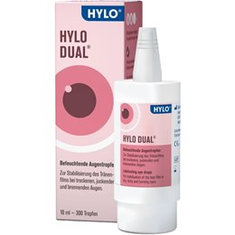 Hylo Dual Λιπαντικές Οφθαλμικές Σταγόνες 10ml.  Κολλύρια