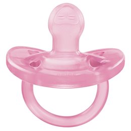 Chicco Πιπίλα Όλο Σιλικόνη Physio Soft Ροζ 6-16m+ 1τεμ CHICCO Πιπίλες
