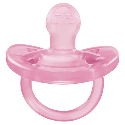 Chicco Πιπίλα Όλο Σιλικόνη Physio Soft Ροζ 6-16m+ 1τεμ