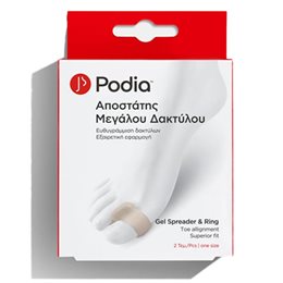Podia Extra-Comfort Gel-Ring & Spreader Αποστάτης Μεγάλου Δακτύλου One Size, 2τεμ  Κάτω Ακρα