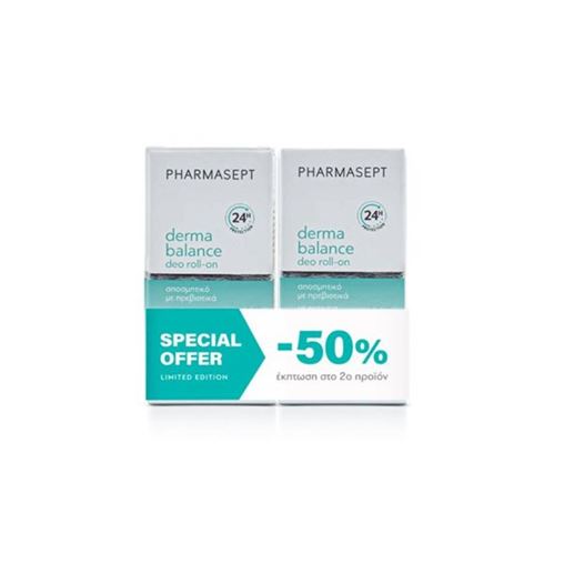 Pharmasept PROMO PACK Balance Deo Roll On Αποσμητικό Έκπτωση 50% Στο 2ο Προϊόν, 2x50ml.