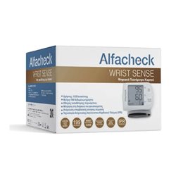 Alfacheck Wrist Sense Ψηφιακό Πιεσόμετρο Καρπού 1 τεμάχιο  Πιεσόμετρα