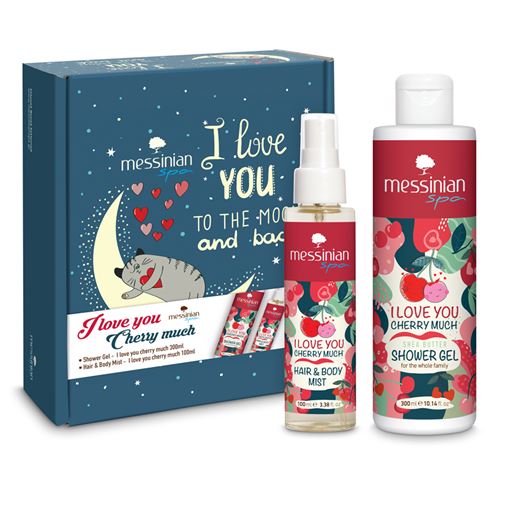 Messinian Spa Promo I Love You Cherry Much Shower Gel Αφρόλουτρο 300ml & Hair & Body Mist 100ml