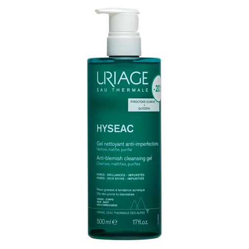 Uriage Hyseac Cleansing Gel Καθαριστικό Τζελ για Μικτές-Λιπαρές Επιδερμίδες 500 ml (έκπτωση 20%)