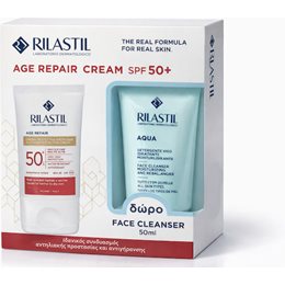 Rilastil Promo Age Repair Cream SPF50+ με Δώρο Aqua Face Cleanser 50ml RILASTIL Gift Ideas