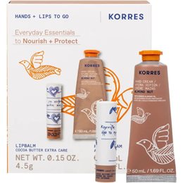 Korres Promo Hands & Lips To Go Lipbalm Cocoa Butter 4.5g & Κρέμα Χεριών Almond Nut 50ml KORRES Gift Ideas
