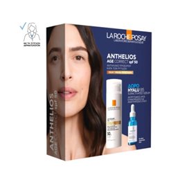 La Roche Posay Anthelios Age Correct Daily SPF50 Αντηλιακό Προσώπου50 ml + Δώρο Hyalu B5 Serum 10 ml LA ROCHE POSAY Gift Ideas