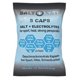 Saltolyte Salt & Electrolytes - Κάψουλες Αλάτων & Ηλεκτρολυτών 5 caps  Ηλεκτρολύτες