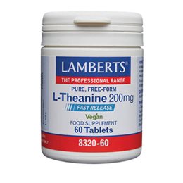 Lamberts L-Theanine 200mg Fast Release Αντιμετώπιση Άγχους & Στρες 60 κάψουλες LAMBERTS Ύπνος-Στρες & Ψυχολογία