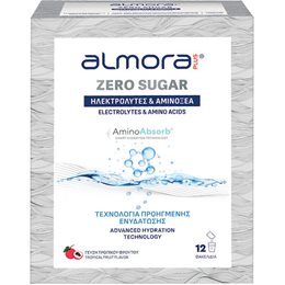 Almora Zero Sugar Amino Absorb Ηλεκτρολύτες Χωρίς Ζάχαρη, 12 φακελίσκοι ALMORA Ηλεκτρολύτες