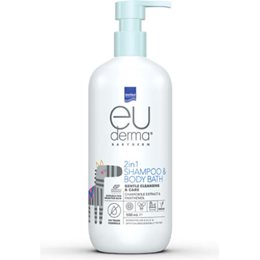 Intermed Euderma Babyderm 2in1 Shampoo & Body Bath Απαλό 2σε1 Σαμπουάν & Αφρόλουτρο, 500ml INTERMED Αφρόλουτρα
