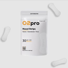O2pro Nasal Strips Ρινικές Ταινίες,30 τμχ Διαφανείς  Ρινική Αποσυμφόρηση