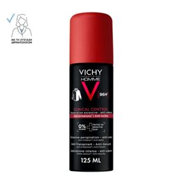 Vichy Homme Clinical Control Αποσμητικό Σπρέι για 96ώρες Προστασίας 125ml VICHY Αποσμητικά