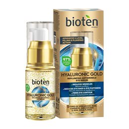 Bioten Hyaluronic Gold Eye Serum Αντιγηραντικός Ορός Ματιών για Μείωση Ρυτίδων 15ml BIOTEN Μάτια