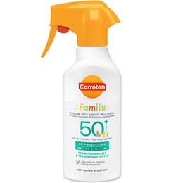 Carroten Family Suncare Face & Body Milk Spray SPF50 Αντηλιακό Γαλάκτωμα Για Όλη ΤηνΟικογένεια 270ml CARROTEN Βρεφικά / Παιδικά  Αντηλιακά