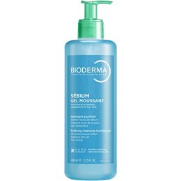 Bioderma Sebium Gel Moussant Καθαρισμός Επιδερμίδας για Μικτό έως Λιπαρό Δέρμα 400ml BIODERMA Λιπαρό Δέρμα / Ακμή