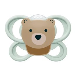 NUK Perfect Match Air Πιπίλα Σιλικόνης Αρκουδάκι Πράσινο 0-6m NUK Πιπίλες