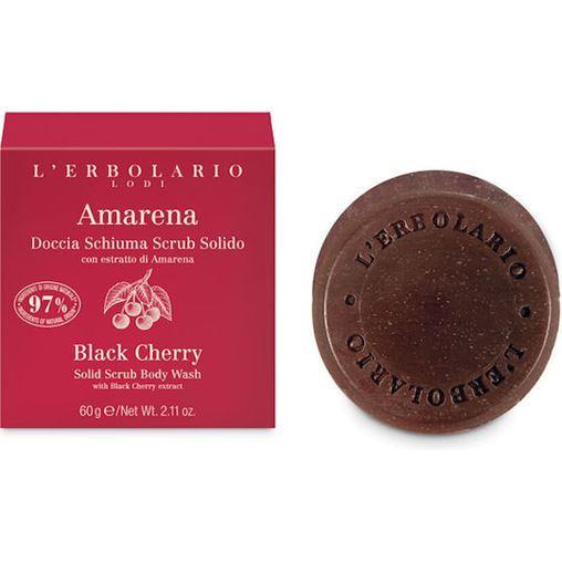 L'Erbolario Amarena Solid Scrub Body Wash ( Black Cherry) 60gr