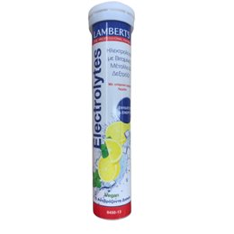 Lamberts Electrolytes Ηλεκτρολύτες με Βιταμίνες Μέταλλα & Δεξτρόζη Γεύση Λεμόνι 20 αναβρ. δισκία LAMBERTS Ηλεκτρολύτες