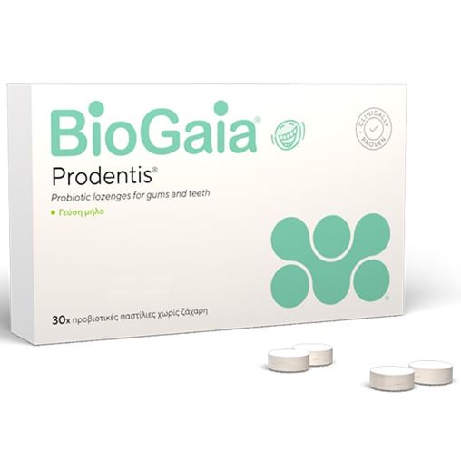 Biogaia Prodentis Προβιοτικές Παστίλιες με Γεύση Μήλο 30 τμχ