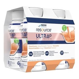 Nestle Resource Ultra + High Protein με Γεύση Φουντούκι 4x200ml  Ειδική & Υγιεινή Διατροφή