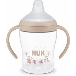 Nuk Perfect Match Εκπαιδευτικό Ποτήρι Για 6+Μηνών με Σχέδιο Μαϊμουδάκια Μπεζ 150ml NUK Κύπελλα