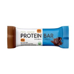 Feel Good Double Choco Protein Bar, Πρωτεϊνική Μπάρα Διπλή Σοκολάτα 60gr  Μπάρες