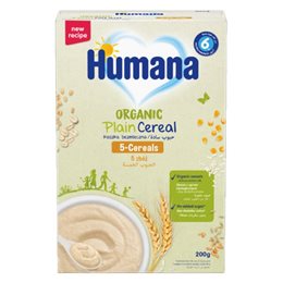 Humana Βιολογική Κρέμα 5 Δημητριακών Χωρίς Γάλα 200 gr HUMANA Κρέμες