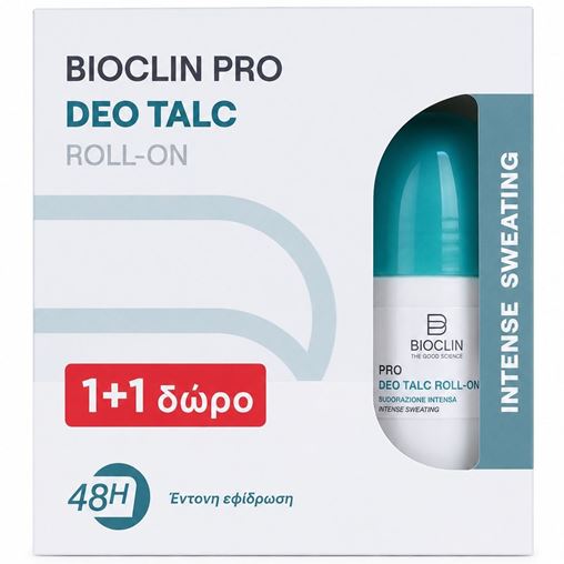 Bioclin Pro Deo Talc Roll-On 48H Αποσμητικό 2 x 50 ml (1+1 Δώρο)