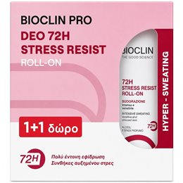 Bioclin Pro Deo 72H Stress Resist Roll-On Αποσμητικό 2 x 50 ml (1+1 Δώρο) BIOCLIN Αποσμητικά