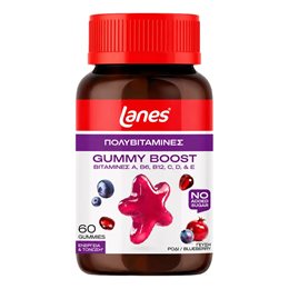 Lanes Gummy Boost Ζελεδάκια Ενηλίκων για Ενέργεια & Τόνωση 60 τμχ LANES Ενέργεια Τόνωση