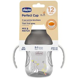 Chicco Ποτηράκι Perfect Cup 12+Μηνών Γκρι CHICCO Κύπελλα
