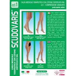 Scudovaris Κάλτσες Κάτω Γόνατος με Ανοικτά Δάκτυλα 18-21 mmHg Μπεζ N.2 (Small) CS202  Κάλτσες /  Καλσόν