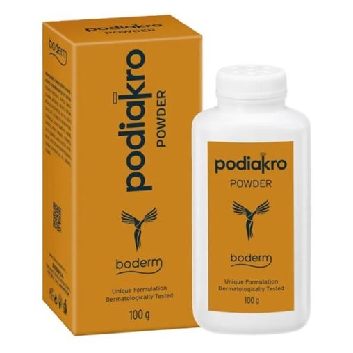 Boderm Podiakro Powder Φυσική Απορροφητική Πούδρα Ποδιών για Έλεγχο της Υπερβολικής Υγρασίας 100gr