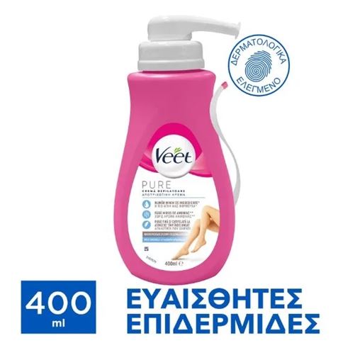 Veet Pure Αποτριχωτική Κρέμα για Ευαίσθητες Επιδερμίδες 400 ml