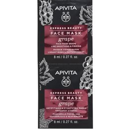 Apivita Express Beauty Αντιρυτιδική & Συσφιγκτική Μάσκα Προσώπου με Σταφύλι 2x8ml APIVITA Μασκες