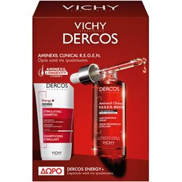 Vichy Promo Dercos Aminexil Clinical R.E.G.E.N. Booster 90ml & ΔΩΡΟ Dercos Shampoo Energy+ 50ml  VICHY Πακέτα