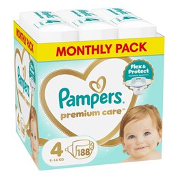 Pampers Premium Care Πάνα No4 (9-14 kg) 188 τμχ PAMPERS Πάνες