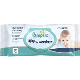 Pampers 99% Water Baby Wipes Μωρομάντηλα 60τμχ PAMPERS Μωρομάντηλα