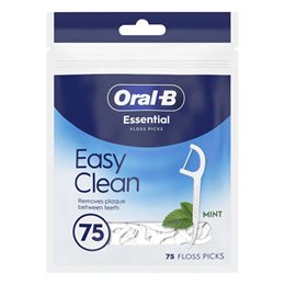 Oral-B Essential Easy Clean Οδοντικό Νήμα με Οδοντογλυφίδα Γεύση Μέντας 75 τεμάχια ORAL - B Νήματα